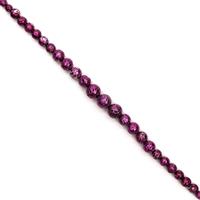 160cts Maroon Lava Rock Graduated Plain Rounds Approx 6 to12mm, 38cm Strand