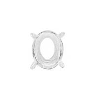 925 Sterling Silver Mount without Shank Oval 10x8mm