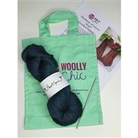Woolly Chic Harmony of Leaves Christmas Scarf Kit - Forest Green