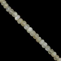32cts Moonstone Faceted Rondelles Approx 3x2 to 5x3mm, 20cm Strand