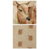 Fawn Linen-Look Panel and 0.5m Fabric Bundle 