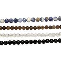 310cts Crystal Quartz, Sodalite, Smoky Quartz, Black Onyx Plain Round Approx 5 to 6mm, 32cm Strand (Pack of 4)