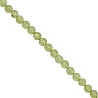 32cts Red Dragon Peridot Micro faceted Rounds Approx 3mm, 32cm Strand 