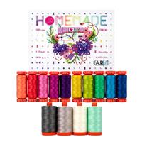 Aurifil Tula Pink Homemade Collection 4 Large Spools and 10 Small Spools 50wt (7200m Total)