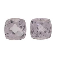 1.9cts Minas Gerais Kunzite 6x6mm Cushion Pack of 2 (N)