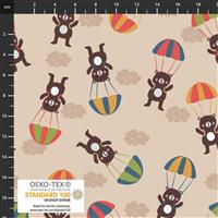 Fly Away Teddy Parachutes Natural Fabric 0.5m