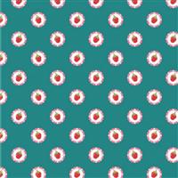 Poppie Cotton Hopscotch & Freckles Strawberry Green Fabric 0.5m