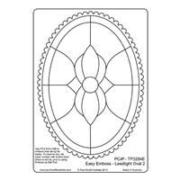 ParchCraft Template - Leadlight Oval 2, 121 x 171