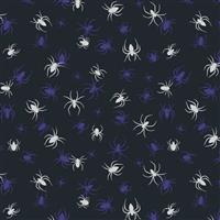 Lewis & Irene Haunted House Spiders Black Fabric 0.5m