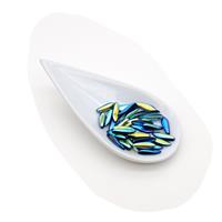 Czech Dagger Beads - Jet Full AB, 5x16mm (100pcs)
