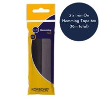 3 x Iron-On Hemming Tape 6m (18m total). Buy 3 save £6