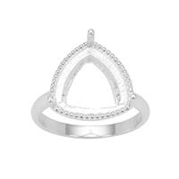 925 Sterling Silver Ring Mount (To fit 12mm Triangle Gemstones)