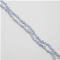 380cts Blue Chalcedony Small Nuggets Approx 3x6 - 6x8mm, 84cm Strand