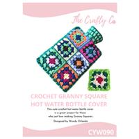 The Crafty Co. Crochet Granny Square Hot water Bottle Cover Instructions