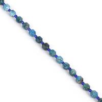 110cts Apatite Faceted Satellite Beads Approx 7x8mm, 38cm strand