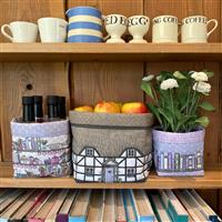 Amber Makes Thatched Cottage - A Trio of Storage Baskets Kit: Panel and Instructions