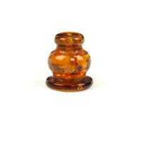 Baltic Cognac Amber Column Bead, Through drilled, Approx 13mm