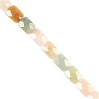 150cts Multi-Colour Beryl Faceted Retangles Approx 13x18mm, 18cm Strand
