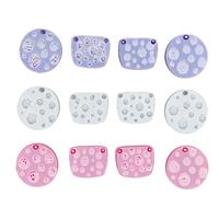 Acrylic Etched Spots & Stripes Earrings: Pinks (3pairs)
