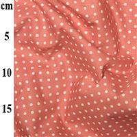 Rose and Hubble Cotton Poplin Spots on Dusky Pink Fabric 0.5m