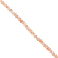 20cts Sunstone Faceted Saucers Approx 3x1.5mm, 38cm