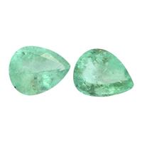 0.9cts Zambian Emerald 6x5mm Pear Pack of 2 (O)