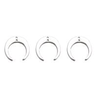 Silver Plated Base Metal Crescent Rings, Approx 18mm (3pcs)