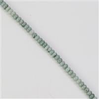 244.50cts Type A  Burmese Jadeite Rondelle Approx 5 to 8mm, 37cm Strand