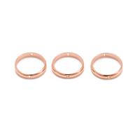 Rose Gold Plated 925 Sterling Silver Bead Halo ID 10mm, 3pcs