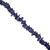 500cts Lapis Lazuli Long Teeth Free Size Fancy Nuggets, 38cm Strand