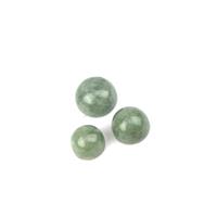 11.50cts Green Burmese Jade Round Cabochons Approx 9 to 7 mm (Set Of 3)