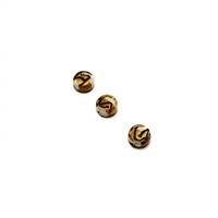 Murano Glass Light Topaz Caramella Pastiglia Beads, 12mm (3pk)