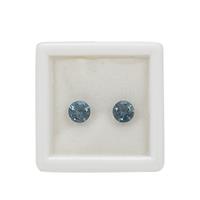 0.95cts London Blue Topaz Brilliant Round Approx 5mm (Pack of 2)