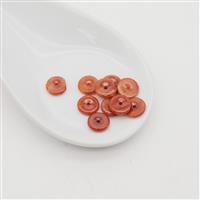 15cts Type A Red Jadeite Donuts Approx 9mm, 10pcs