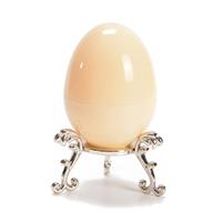 Plastic Opening Egg Approx 4x6cm and Silver Egg Stand 