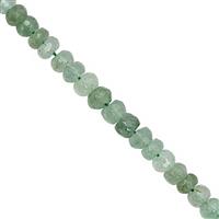 30cts Green Aventurine Faceted Rondelles Approx 3x2 to 5x3mm, 19cm Strand