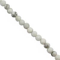 8cts Magnesite Micro Faceted Round Approx 2mm, 31cm Strand