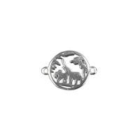 925 Sterling Silver Elephant Connector