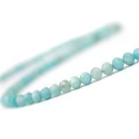 30cts Amazonite Faceted Lantern Beads Approx 4x3.5mm, 38cm