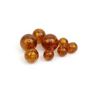 Baltic Cognac Amber Mixed Size Bead Pack, Inc. 4x 6mm, 2x 8mm, 2x10mm (8pcs) WAS £12.95 SAVE £4.96