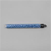 SuperDuo Blue Lustre Crystal Beads Approx  2.5x5mm 2 - hole (24GM/TB)