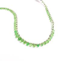 Limited Edition - 12cts Tsavorite Garnet Side Drill Smooth Drops Approx 1.90x2 to 3.50x6mm, 22cm.