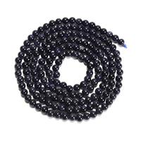 Blue Goldstone Plain Rounds Approx 6mm, 1m Strand