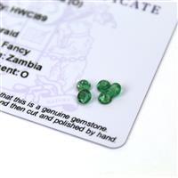 0.6cts Zambian Emerald 3.75x3.75mm Round Pack of 5 (O)
