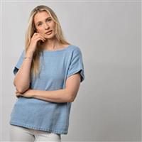 Wool Couture Blue Summer Top Knitting Kit (Size XS) With Free Knitting Needles Usually £4
