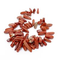 600cts Red Jasper Long Chips, Approx 4x14 - 6x20mm, 38cm Strand