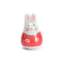 Red Ceramic Bunny Approx 14x22mm