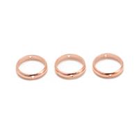 Rose Gold Plated 925 Sterling Silver Bead Halo ID 8mm, 3pcs