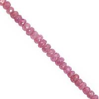 22cts Ruby Faceted Rondelle Approx 1x2 to 2.50x3mm, 20cm Strands 