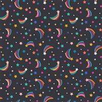 Lewis & Irene Over The Rainbow Black Shooting Star Fabric 0.5m
